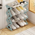 thumbnail image 2 of Miogawg Shoe Rack, Portable Folding Shoe Storage Rack, Without Installation Small Shoe Rack Perfect For Corridors, Bedrooms And Small Spaces (4 Tier), 2 of 6