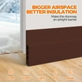thumbnail image 2 of Weather Stripping 39 inch Door Draft Stopper Under Door Draft Blocker Doors Sweep Noise Stopper Strong Adhesive Draft Guard, Brown, 2 of 6