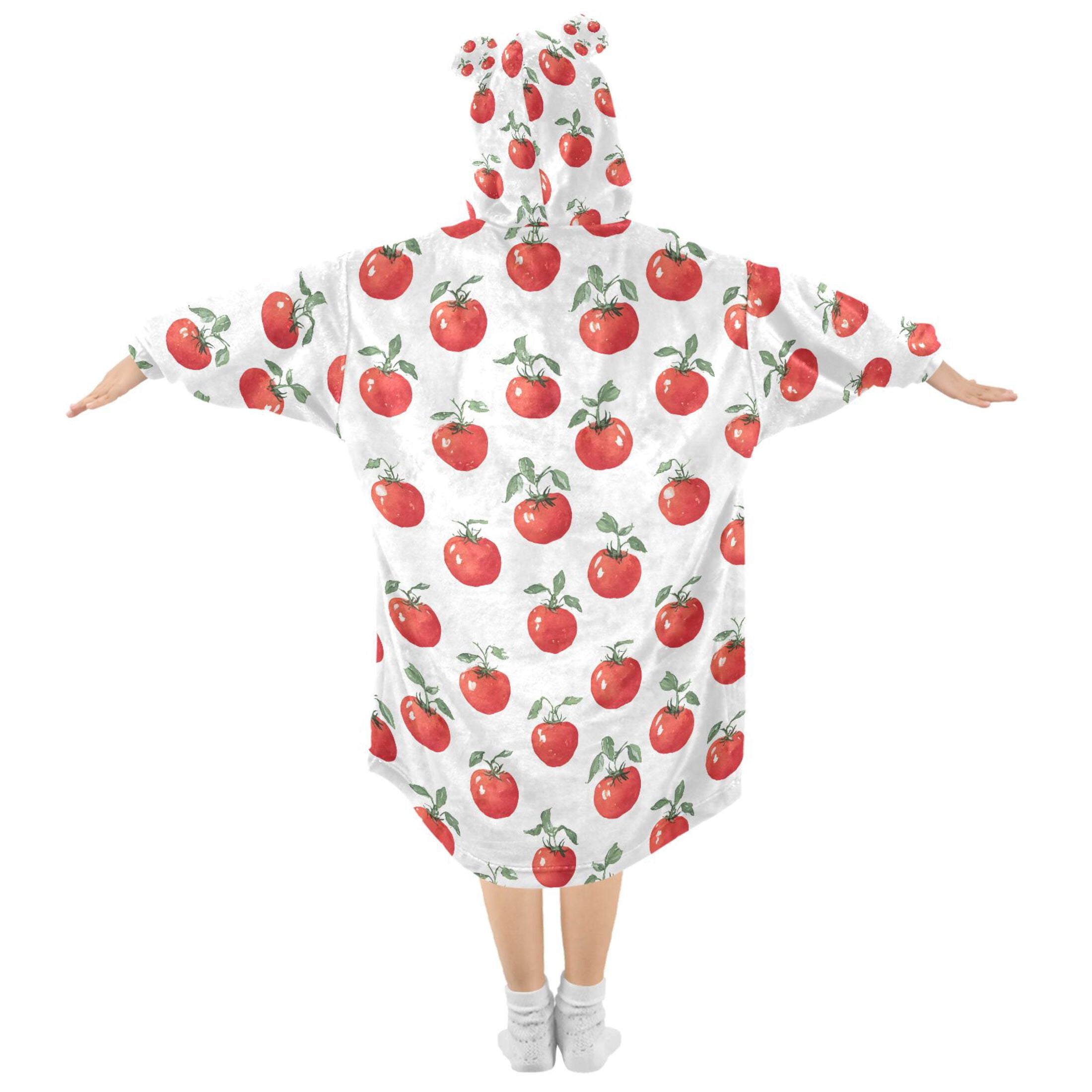 joogoo Wearable Blanket Hoodie for Tomatoes Oversized Sherpa Hooded 3-14 YR M