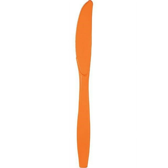 Touch of Color Creative Converting Plastic Knives, Sunkissed Orange, 24 Ct