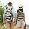 thumbnail image 6 of Balery Gold Flamingo Vintage Canvas Backpack for Men and Women - Large Capacity, Durable Travel Laptop Bag for School, Work, Hiking, and Outdoor Activities, 6 of 7