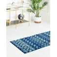 thumbnail image 3 of Rugs.com Moroccan Trellis Collection Rug – 12 Ft Runner Navy And Teal Medium Rug Perfect For Hallways, Entryways, 3 of 6