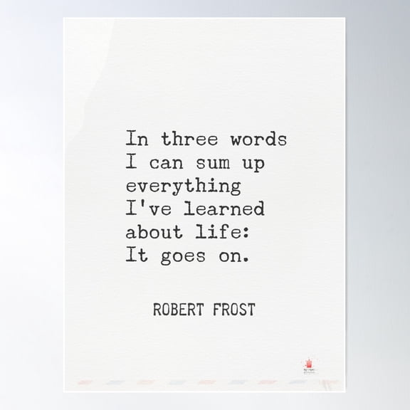 Robert Frost Quote Poster Wall Art, Modern Wall Decor For Living Room Bedroom, 24x36 UNFRAMED