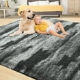 thumbnail image 6 of Jamfeel Plush Fluffy Area Rugs for Living Room Indoor Non Slip Printed Rug Home Decor Floor Carpet, 6'x9', Gray, 6 of 7