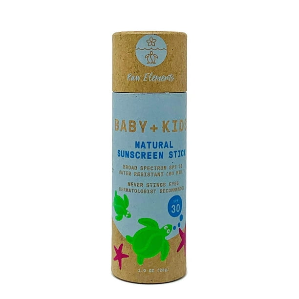 Raw Elements Baby + Kids SPF 30 Organic Sunscreen Lotion Stick NonNano