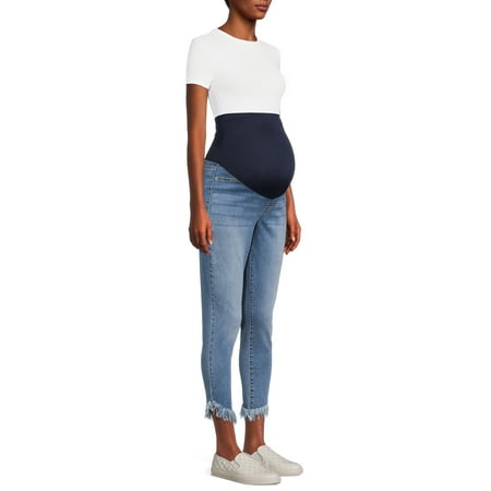 

Sofia Jeans by Sofia Vergara Women’s Maternity Rosa Curvy Ankle Full Band Skinny Cha Cha Hem Jeans