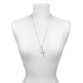 thumbnail image 3 of Delight Jewelry Never Give Up Infinity Ring Everlasting Love Engraved Cross Zoey Necklace, 28", 3 of 4