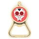 thumbnail image 1 of En México la cultura nacional de ilustración con calavera de ojos rojos Botellas de cerveza, abrelatas de acero inoxidable., 1 of 3
