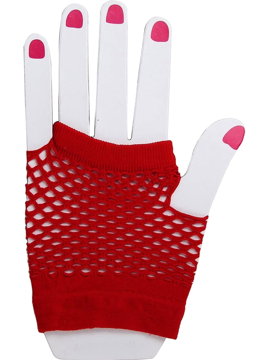 Rhode Island Novelty Adult's Red Fingerless Gloves Burlesque Costume Accessory Walmart