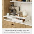thumbnail image 3 of Yamazaki Home Countertop Drawer with Pull-Out Shelf - Wide, White, Steel, 3 of 7