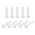 thumbnail image 1 of Unique Bargains M4x25mm Plastic Phillips Bolts PC Pan Head Machine Screws Transparent 50 Pack, 1 of 5