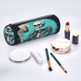 thumbnail image 2 of Disketp Vintage Skull Beer Estuche Organizador de Lápices de Cuero, Estuche de Oficina con Cremallera para Bolígrafo y Lápiz, 2 of 6