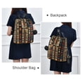 thumbnail image 4 of FORMRS Women's Travel Backpack Purse Anti-Theft Hidden Pockets Casual Shoulder Bag, Beige Geometric, 4 of 7