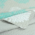 thumbnail image 2 of 3 Piece Printed Leaf Quilt Set Lightweight Bedspread Set ME510, 2 of 6