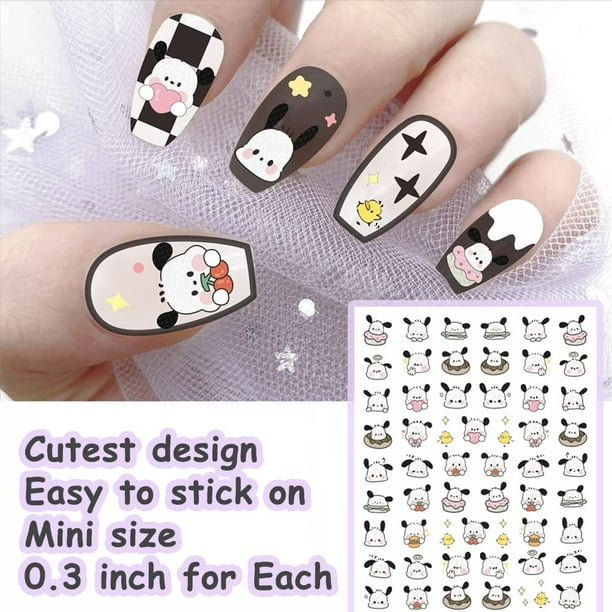 6 Pcs 3D Small Nail Art Stickers, Kawaii Accessories, Tiny Cute Nail  Stickers for Girls and Women, Pink Nail Supplies, Kids Nail Stickers,  Pegatinas para Uñas 