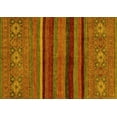 thumbnail image 1 of Ahgly Company Indoor Rectangle Abstract Yellow Modern Area Rugs, 2' x 4', 1 of 4