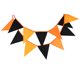 thumbnail image 1 of Pancarta de algodón de celebración de 10.5 pies, decoración de banderas de festivales triangulares reutilizables (negro naranja) (1 pieza) JAMW Sencillez, 1 of 5