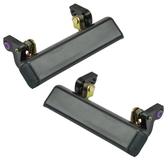 TRQ Front Outside Exterior Door Handles Black LH RH Pair Set for 86-95 Samurai DHA39717