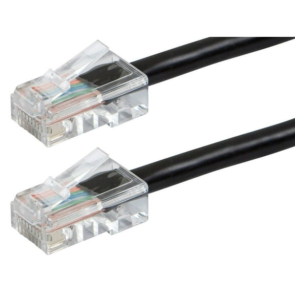 Monoprice Cat5e Ethernet Patch Cable - 100 Feet - Black | RJ45 Stranded 350Mhz UTP Pure Bare Copper Wire 24AWG - Zeroboot