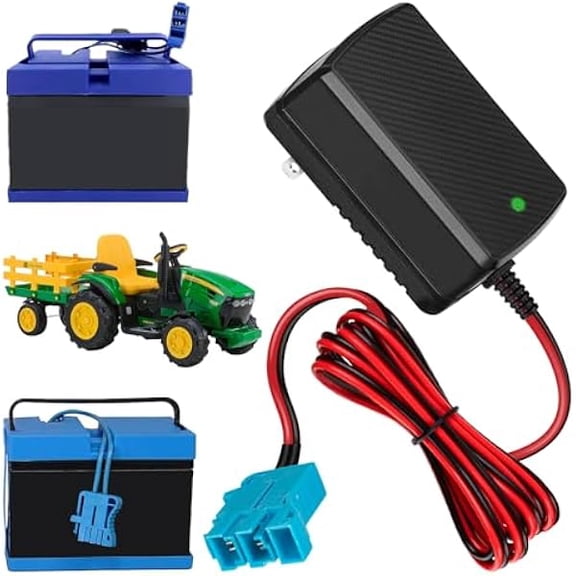xixishop 12V Battery Charger for 12V Peg-Perego Battery John Deere Ground Force Tractor John Deere Gator XUV Polaris RZR 900 Powered Ride On Car Replacement Power