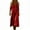 Red, variant on Tnhcen Women's Bohemian V Neck Long Sleeve Plaid Print Maxi Dress Nylon Spandex Matte Finish Casual Dress Plus Size S-2XL Loose Flowy Daily Outfit Beach Party Wear
