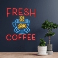 thumbnail image 2 of Glowneon Fresh Coffee Neon Sign, Coffee Store Decor Signboard, 2 of 4