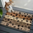 thumbnail image 3 of Entryway Rug 2'x3', Brown Beige Small Rug for Kitchen Bathroom Door Mat Indoor Entrance, Rustic Farmhouse Dog Paw Vintage Non-Slip Area Rugs Floor Mats Carpet Front Door Rugs, 3 of 8