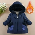 thumbnail image 2 of Hwmodou Baby Snowsuit Winter Coat Sequined Gloves Hooded Warm Down Jacket Stylish Winter Coat 1 To 6 Toddler Girl Clothes,6M-4Y, 2 of 4