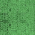 thumbnail image 1 of Ahgly Company Indoor Square Oriental Emerald Green Industrial Area Rugs, 4' Square, 1 of 4