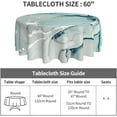 thumbnail image 4 of Marble Tablecloth Round 60 Inches Farmhouse Aqua Teal Turquoise Round Tablecloth Polyester Washable Marble Table Cloth Table Cover for Kitchen Dining Room Picnic Patio Party, 4 of 6