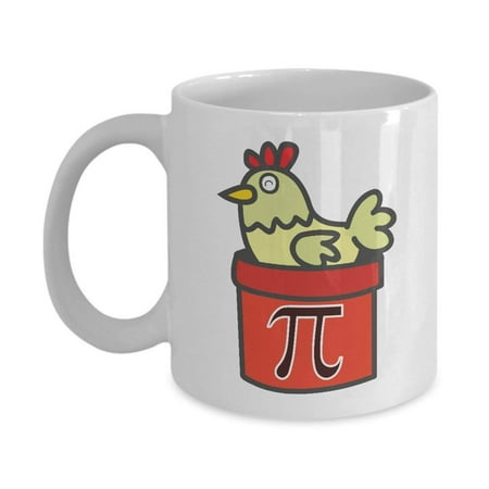 Chicken Pot Pie Coffee & Tea Gift Mug, Best Cute Math Pun Gifts for Him, Her, Men & Women Math Teacher, Geek, Nerd or Student and