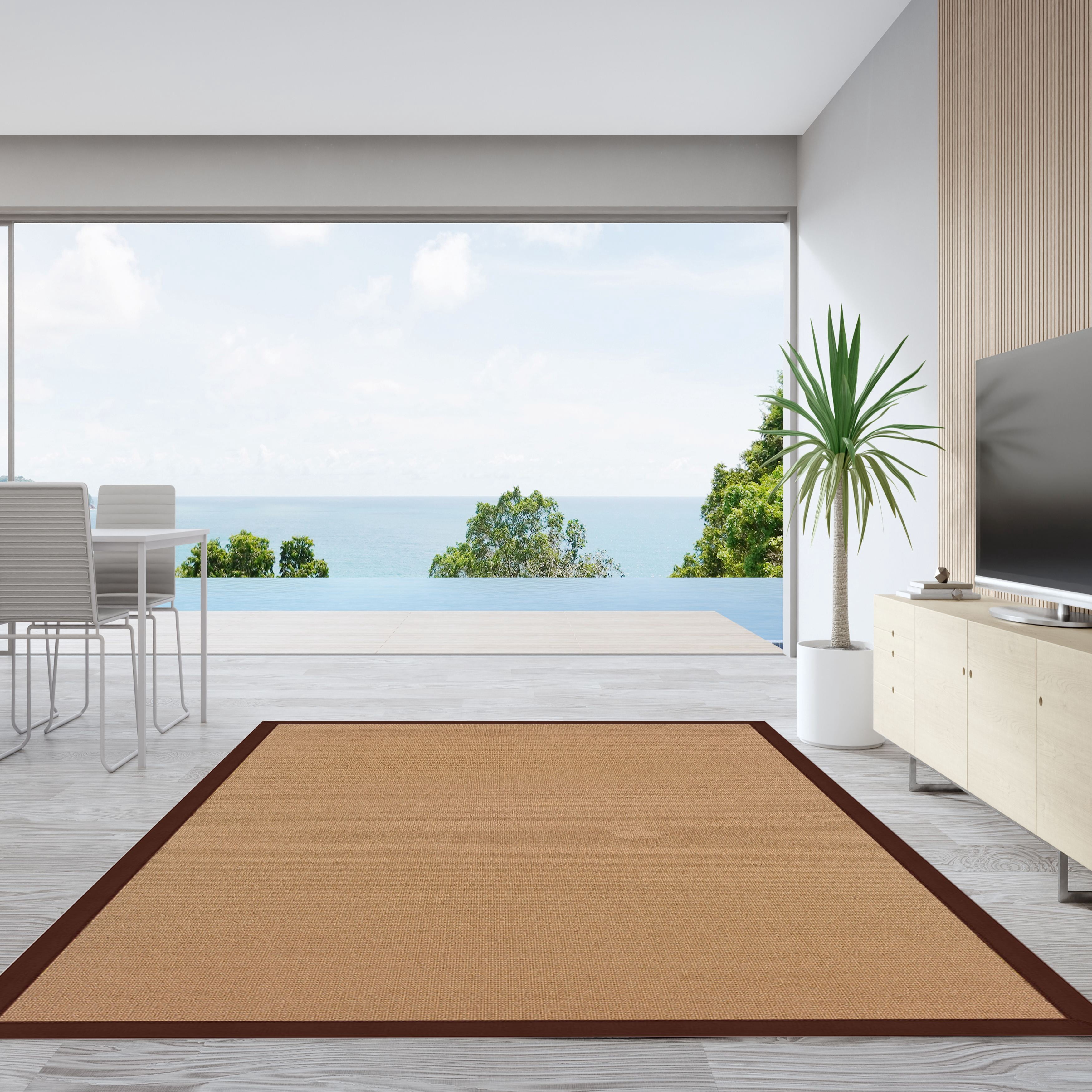 Linon Athena Cork & Brown 9.10x13 Area Rug