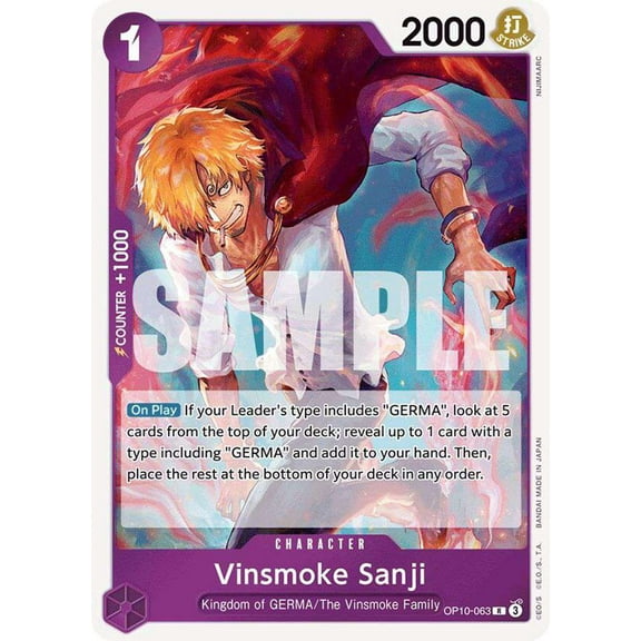 One Piece Royal Blood Rare Vinsmoke Sanji OP10-063