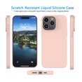 thumbnail image 3 of For iPhone 16 Pro Case, Liquid Silicone Case with Tempered Glass Screen Protector, Tekcoo Shockproof Rugged Rubber Protective Cover Microfiber Lining Cute Phone Case for iPhone 16 Pro - Pink, 3 of 10