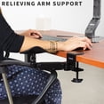 thumbnail image 6 of VIVO Black Universal Clamp-on Adjustable Ergonomic Arm & Wrist Rest Pad - 2 Pack, 6 of 8