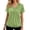 A-Green659, variant on XIAONU Ruched Front Tees for Women Raglan Short-Sleeve Daily Casual Shirts