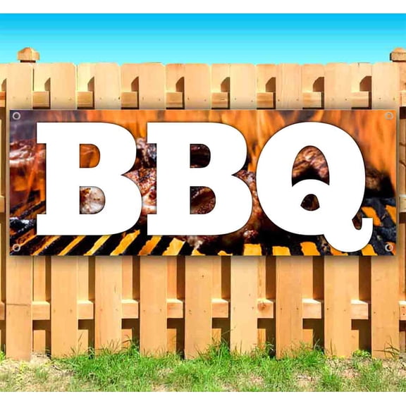 Bbq 13 oz Vinyl Banner With Metal Grommets