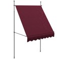 thumbnail image 1 of Outsunny 6.5' x 4' Retractable Awning, Freestanding & Non-Screw, Wine Red, 1 of 10