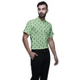 thumbnail image 2 of BESTMAN Slim Fit Shirts For Men Button Down Short Sleeve Printed Shirts For Boys, 2 of 5