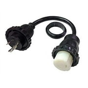 Parkworld 885927 Shore Power Adapter Cord RV 30A 125V L5-30P male to Marine SS1-50R 50A 125V female