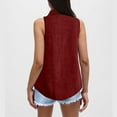 thumbnail image 6 of Collar for Women,Tanks for Women,And Linen Casual Collar Solid Color Sleeveless Button Loose T-Shirt Turndown Collar Tank,Collars for Women, 6 of 7