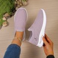 thumbnail image 5 of Women's Slip on Sneakers Breathable Platform Soft Sole Tennis Shoes Lightweight Athletic Gym Non Slip Work Shoes, 5 of 7