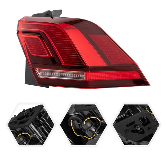 For 2018 - 2023 Volkswagen Tiguan Halogen Tail Light Outer Passenger Side VW2805126