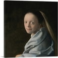 thumbnail image 1 of ARTCANVAS Study Of a Young Woman 1665 Canvas Art Print by Johannes Vermeer - Size: 26" x 26" (1.50" Deep), 1 of 9