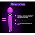 thumbnail image 2 of LKIUYNN Handheld Personal G-spot Vibrator Rechargeable Adult Sex Toy,20 Vibration Modes Clitoral Stimulation AV Massager Stick Women, 2 of 8