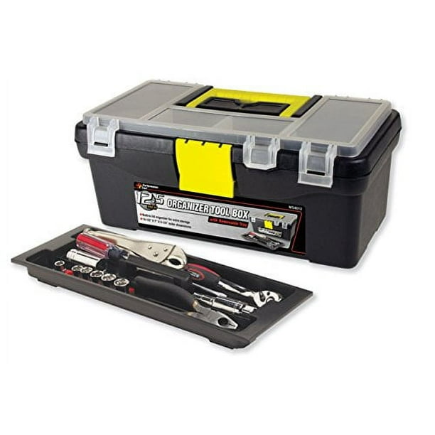 Performance Tool W54012 Plastic Tool Box with Organizer, 12.5 