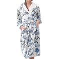 thumbnail image 1 of Jindong Robes en Peluche pour Femmes Robe en Polaire Longue Chaude Peignoir de Bain Veste de Détente Imprimée Robe de Confort Robes pour Femmes, 1 of 5