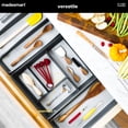 thumbnail image 3 of madesmart Classic 4 Compartment Drawer Organizer with Soft Grip Lining, Carbon, 3 of 8