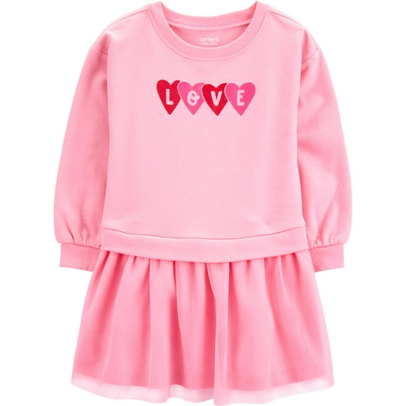 Carter's Child of Mine Baby and Toddler Girl Valentine's Day Dress, Sizes 12M-5T