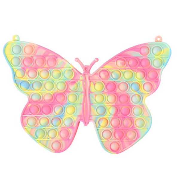 Bolsos De Hombro Con Forma De Mariposa Para Autismo, Necesidades Especiales, Aliviador De Estrés, Juguete Sensorial De Burbuja De Empuje, Bolso Cruzado De Silicona Eigraketly AP006072-00